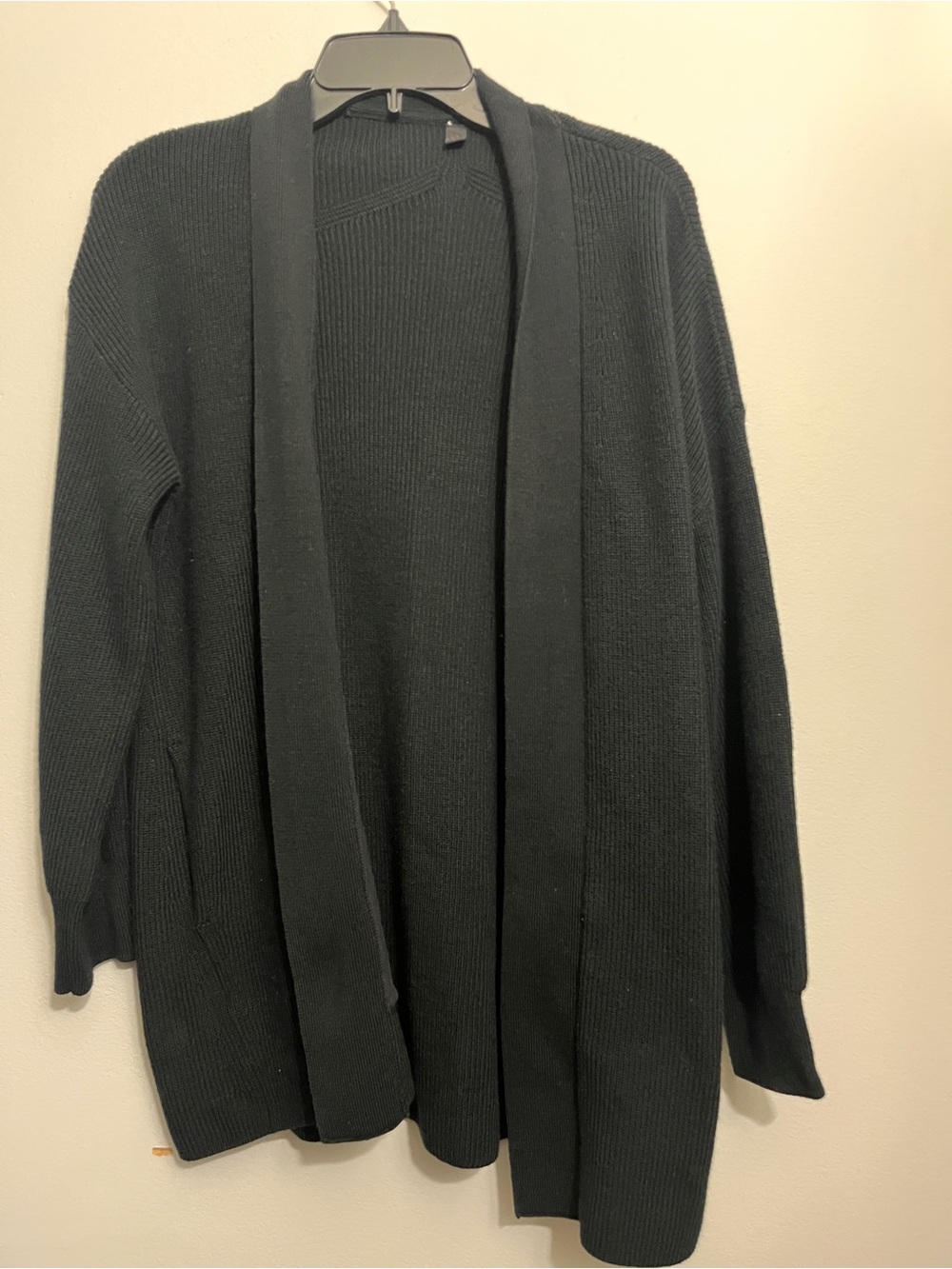 lululemon athletica Black Ribbed Open Cardigan Size 6